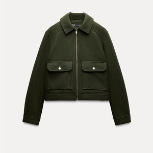 Zara soft zippered jacket Small NWT